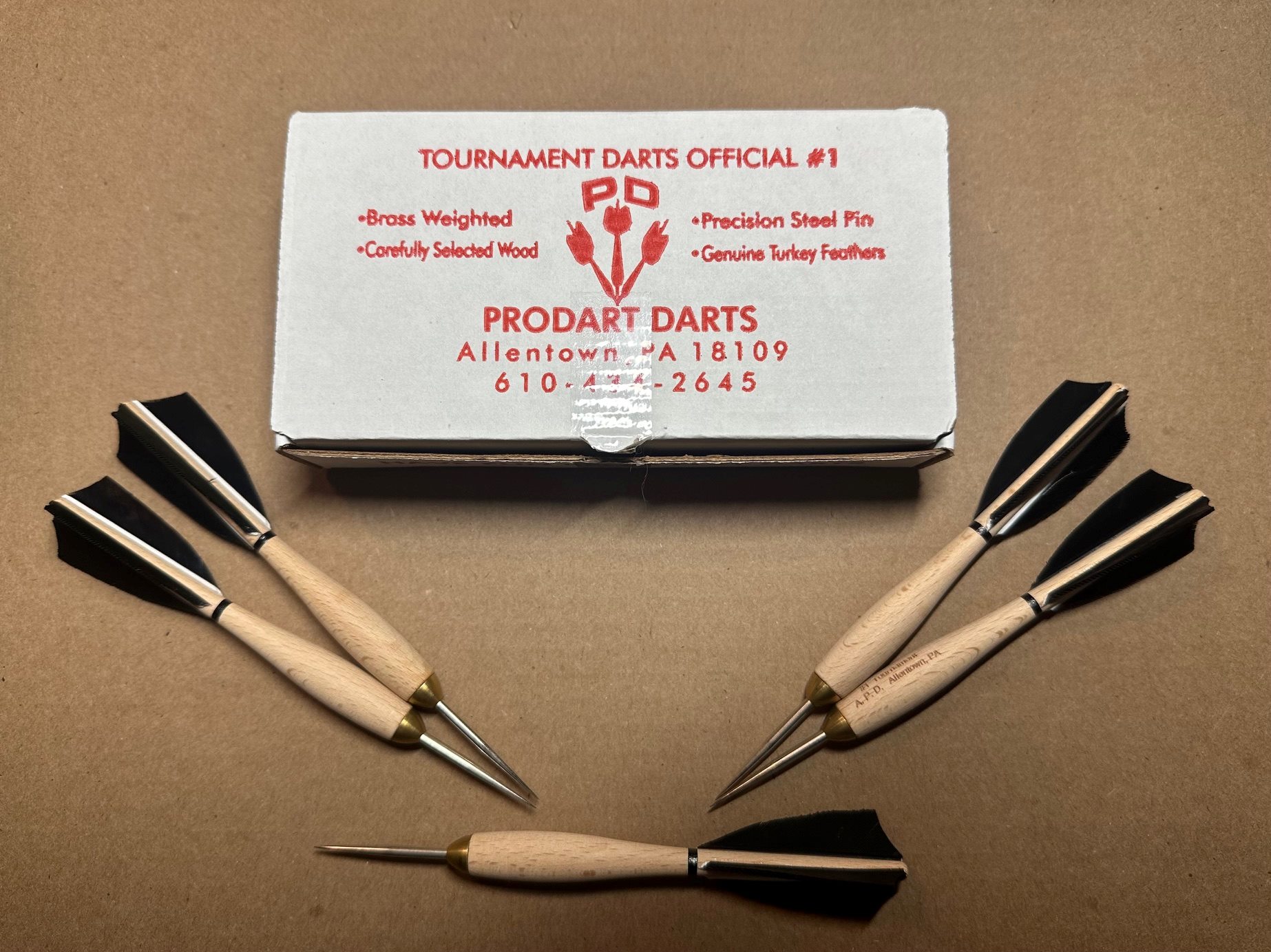 804 Black Turkey Feather #1 Wooden Darts