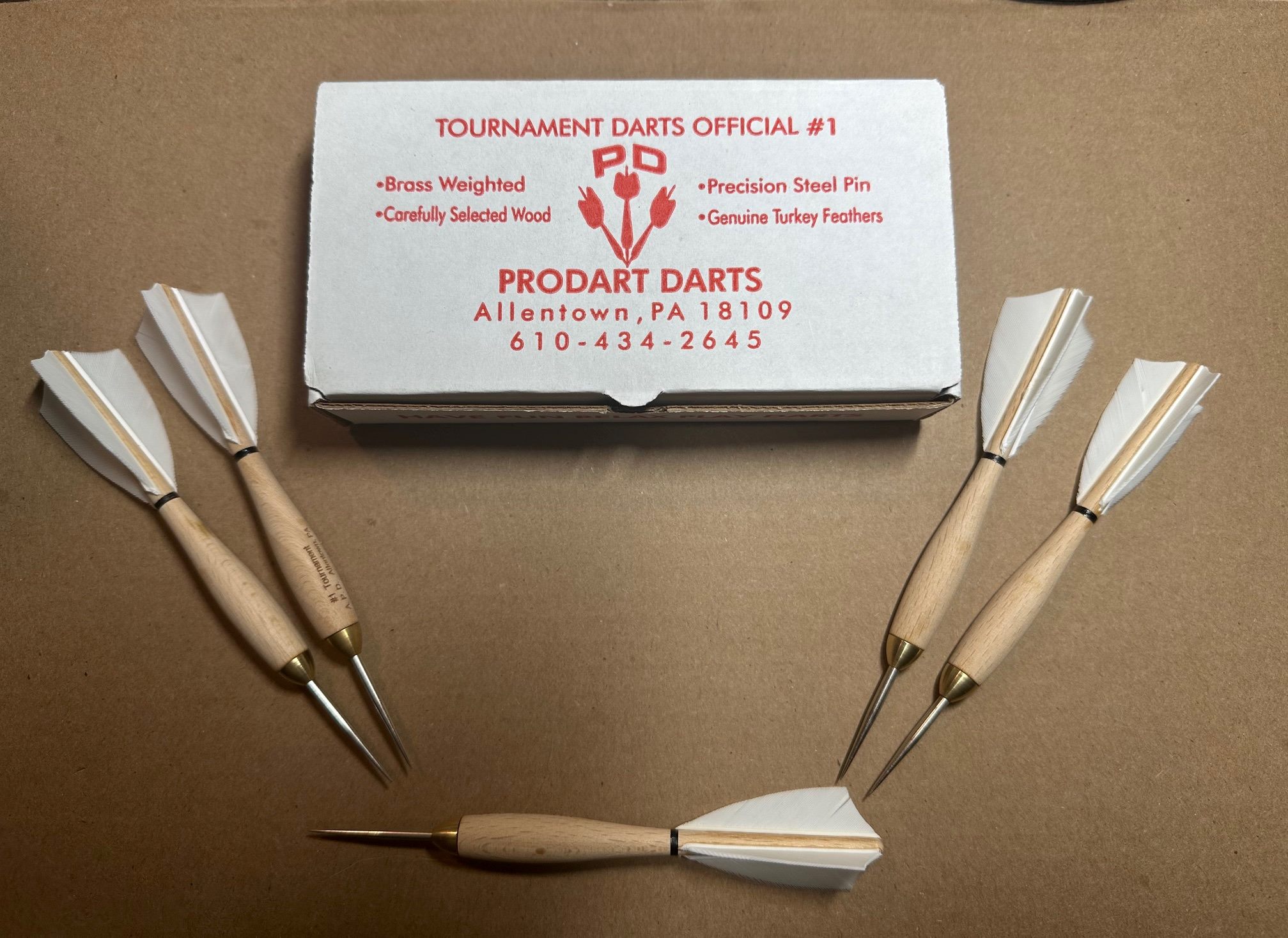 800 White Turkey Feather #1 Wooden Darts