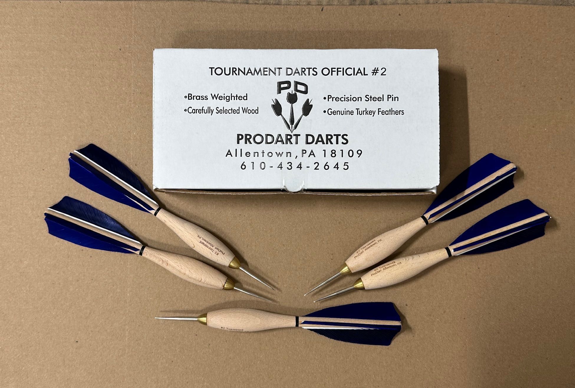 903 Blue Wooden Turkey Feather #2 Dartball Wooden Darts