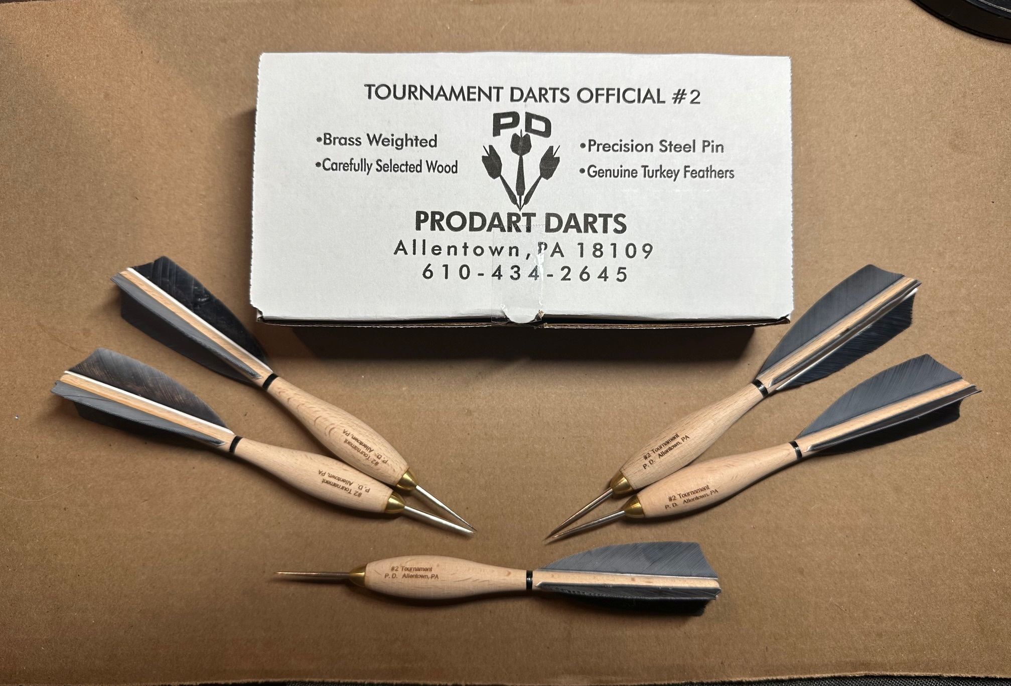 908 Grey Wooden Turkey Feather #2 Dartball Wooden Darts